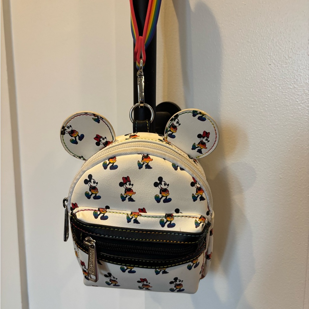 Loungefly Pride Mickey Mouse Wristlet with belt loop